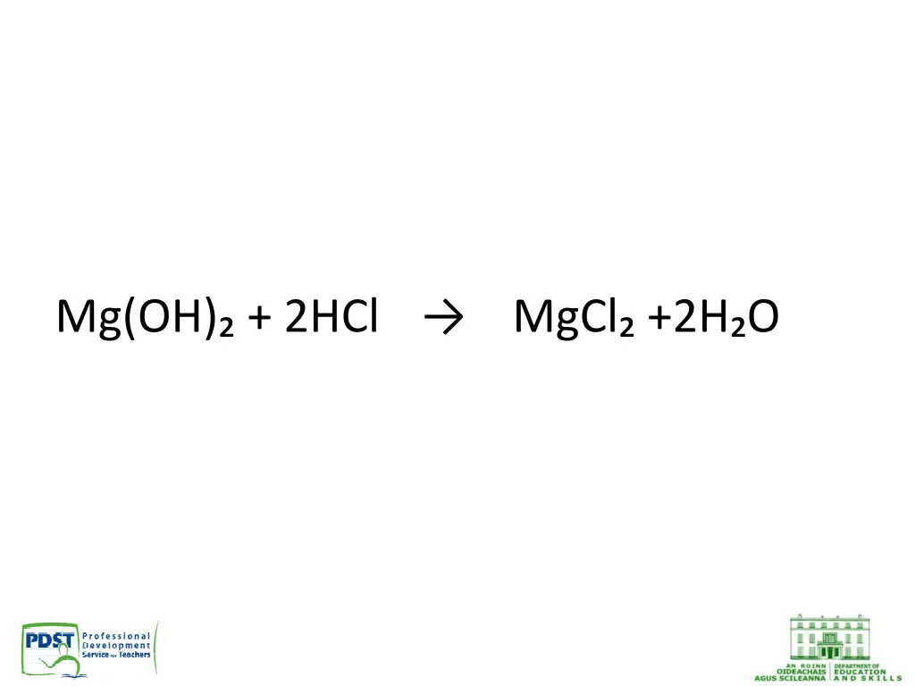mg oh 2hcl mgcl 2h o