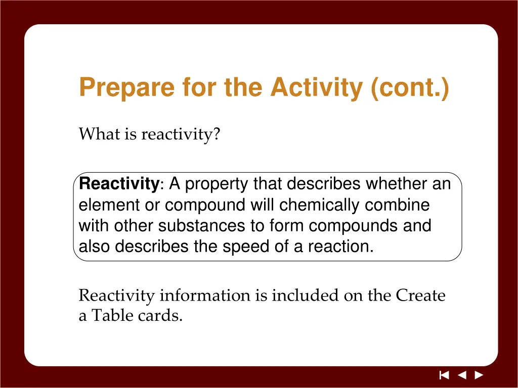 prepare for the activity cont 1