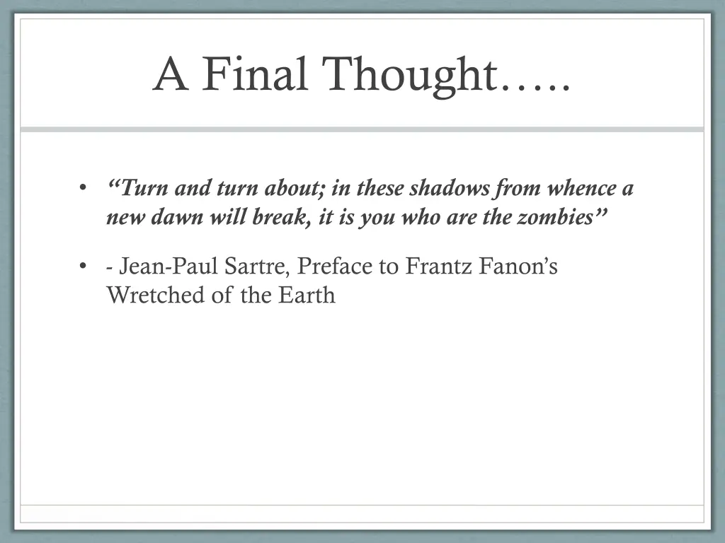 a final thought
