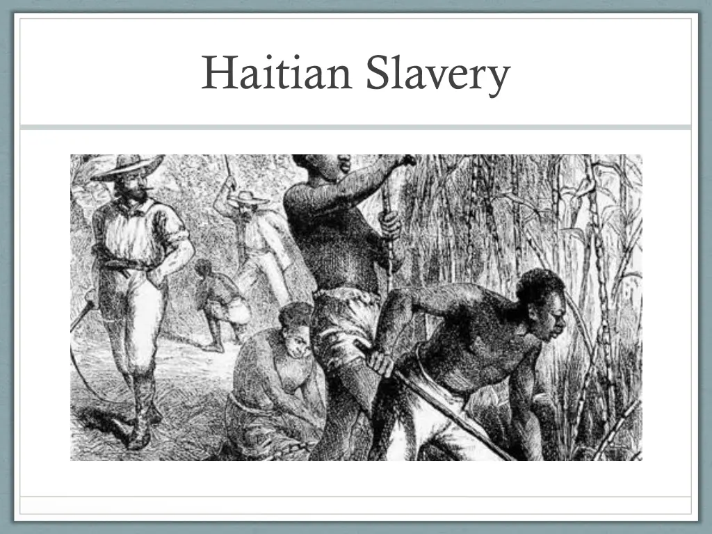 haitian slavery