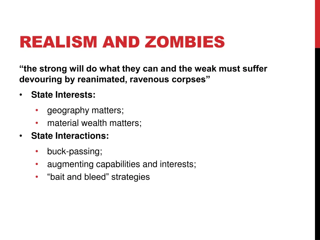 realism and zombies