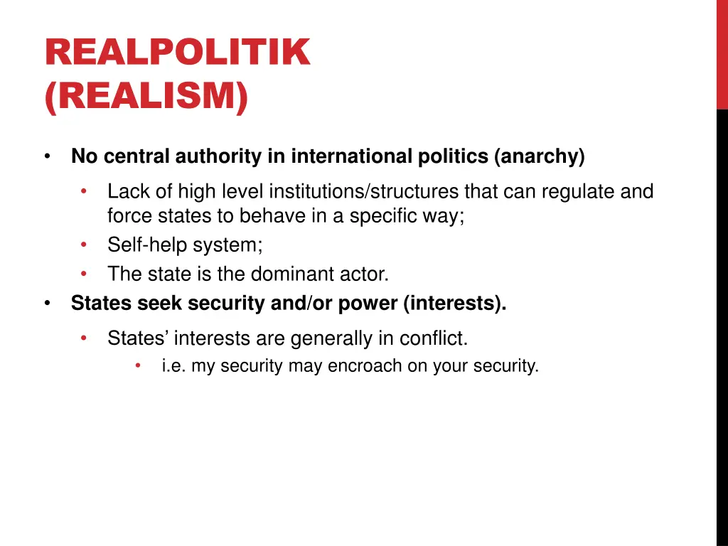 realpolitik realism