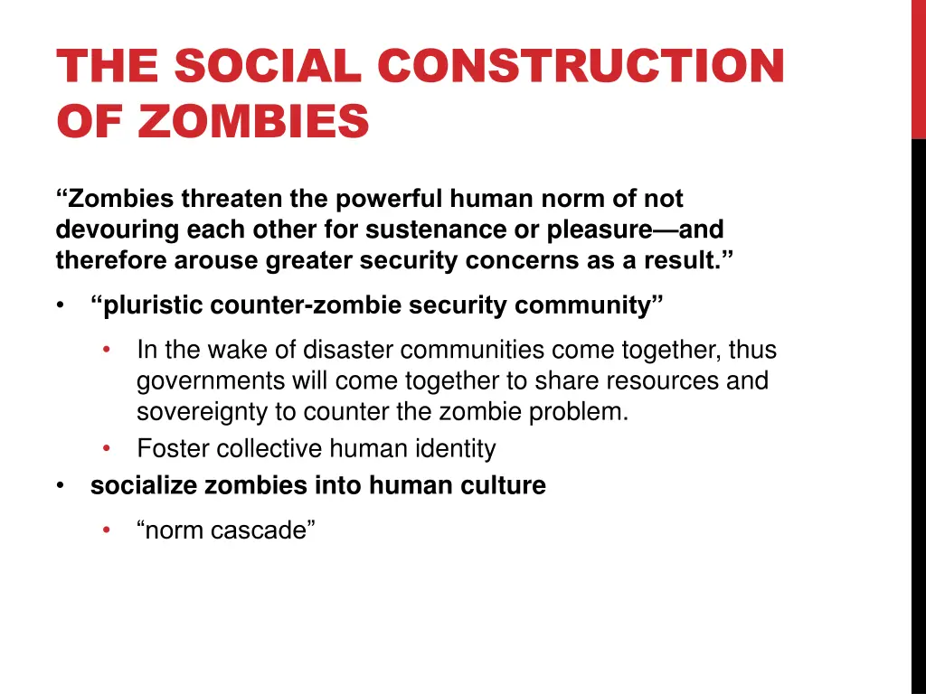the social construction of zombies