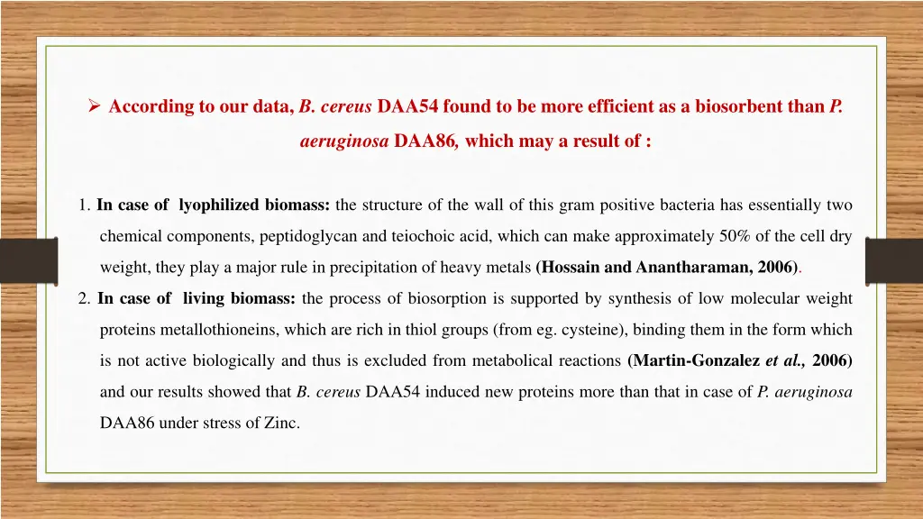 according to our data b cereus daa54 found