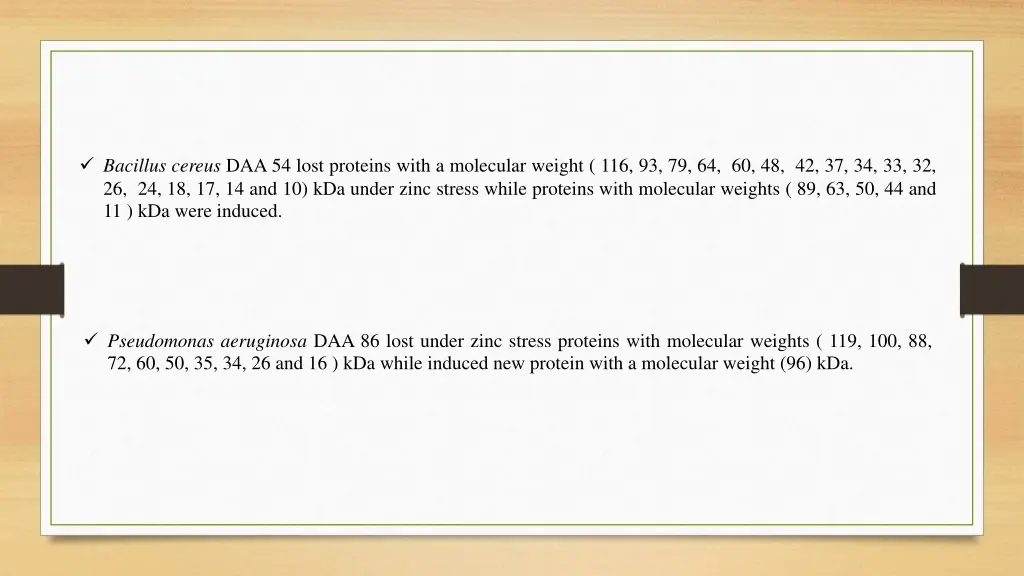 bacillus cereus daa 54 lost proteins with