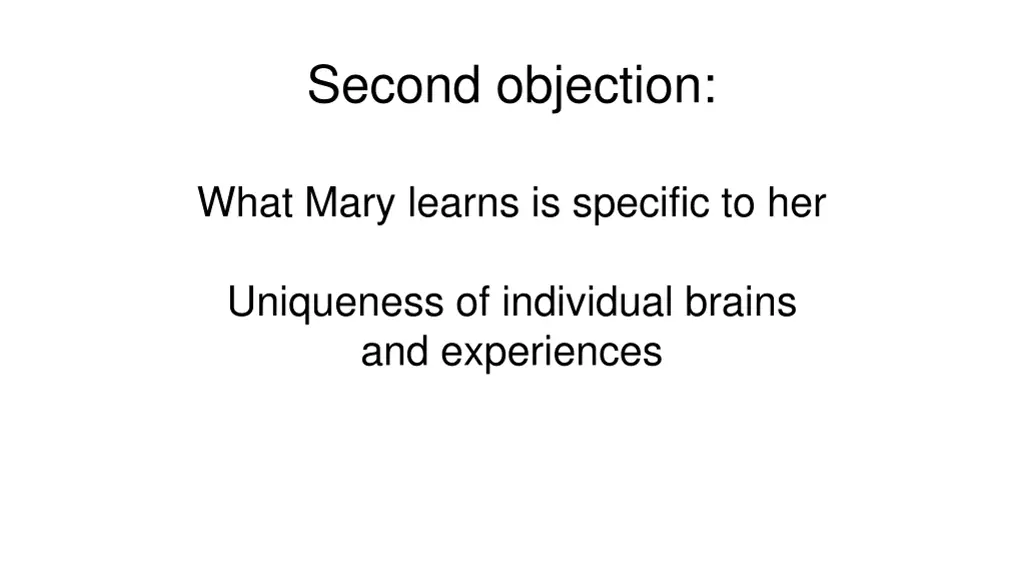 second objection 1