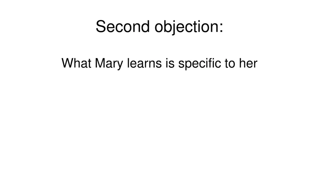 second objection