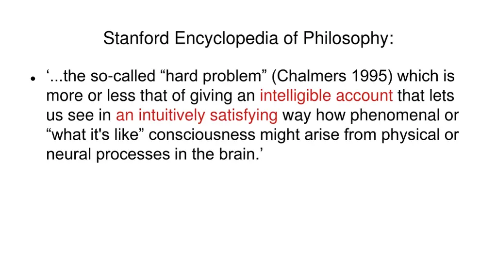 stanford encyclopedia of philosophy 1
