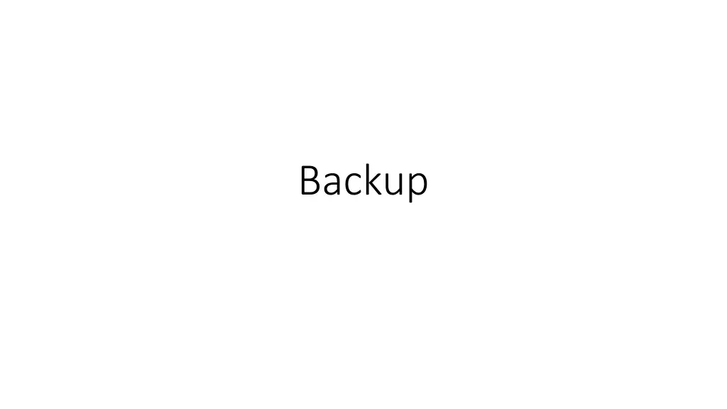 backup