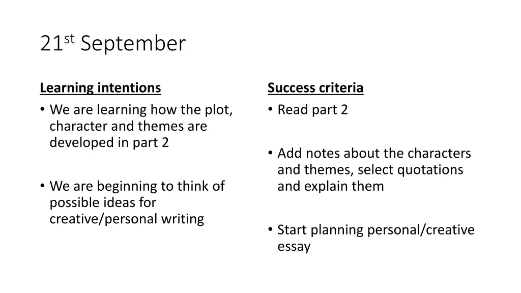 21 st september