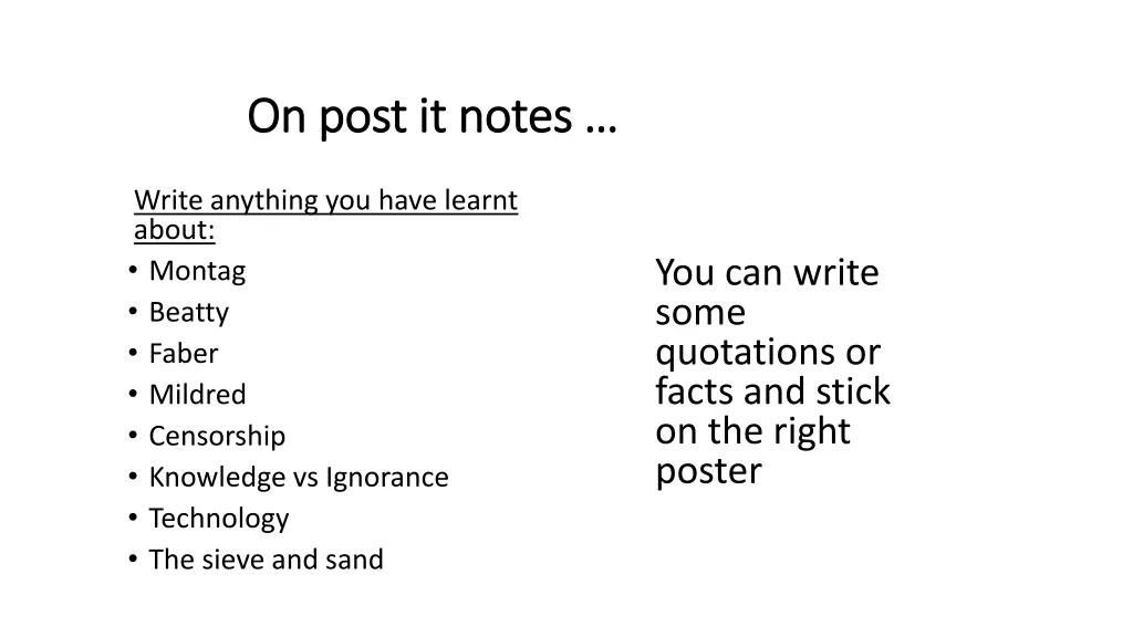 on post it notes on post it notes