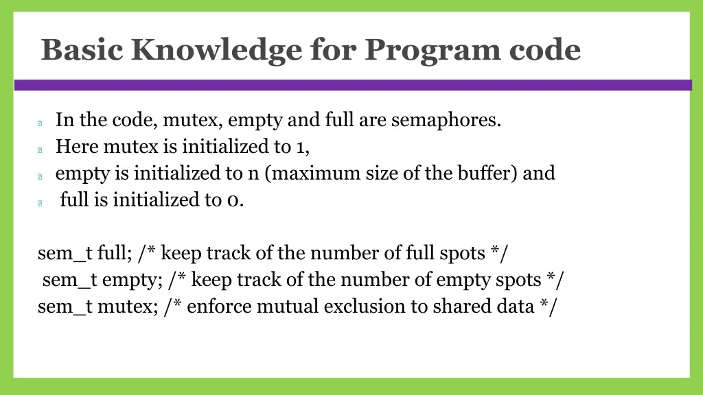 basic knowledge for program code