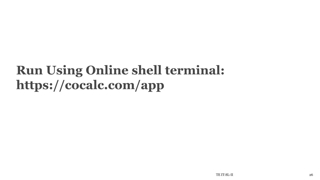 run using online shell terminal https cocalc
