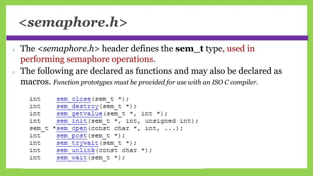 semaphore h