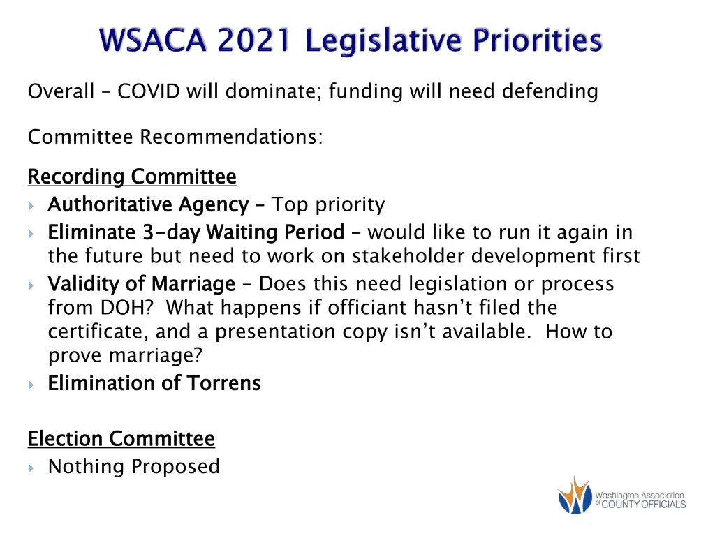 overall covid will dominate funding will need