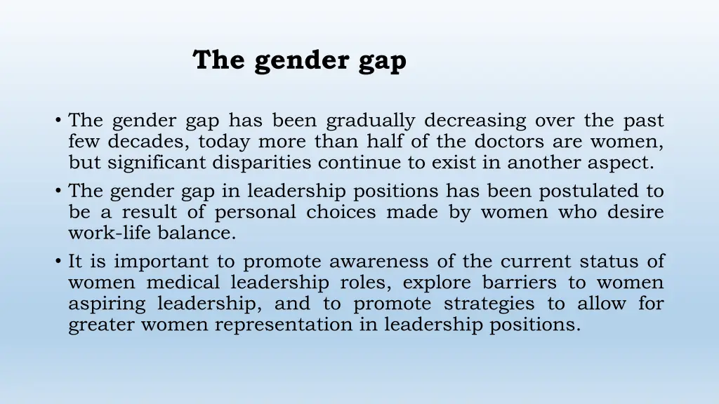 the gender gap