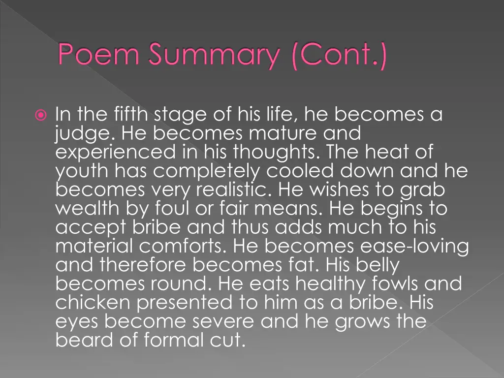 poem summary cont 2