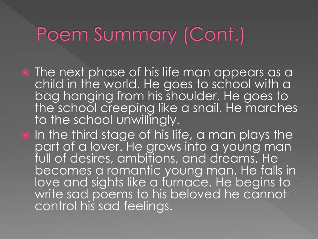 poem summary cont