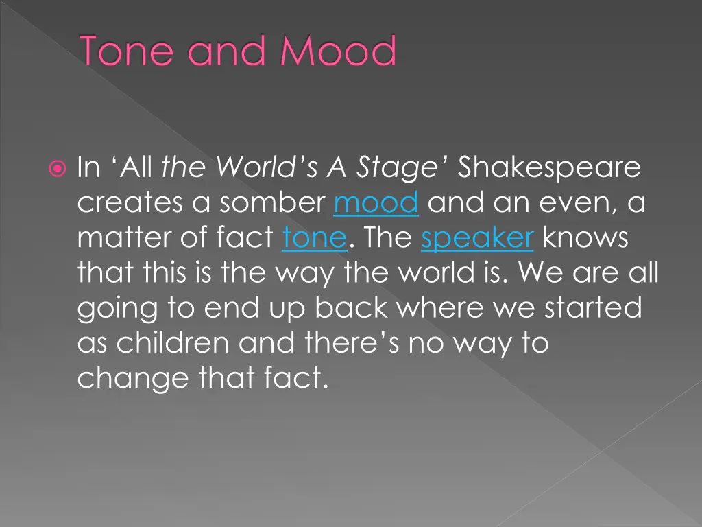 tone and mood