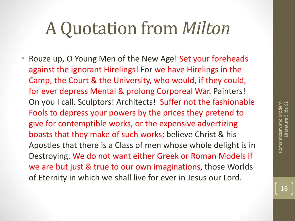 a quotation from milton