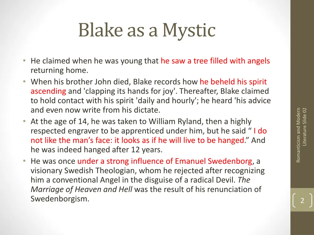 blake as a mystic