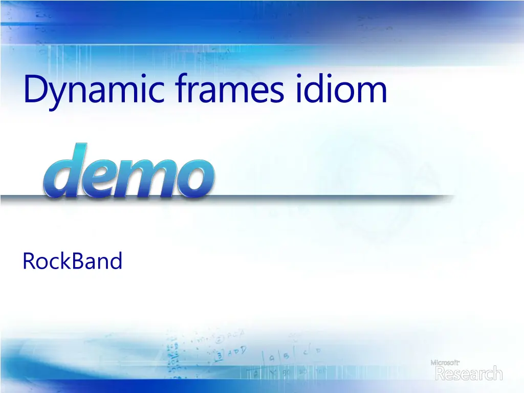 dynamic frames idiom