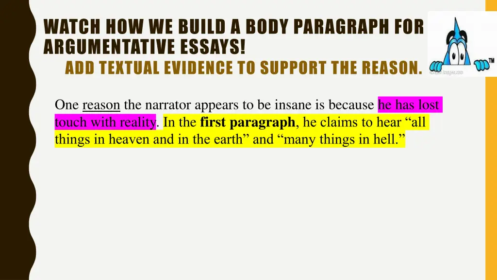 watch how we build a body paragraph 1