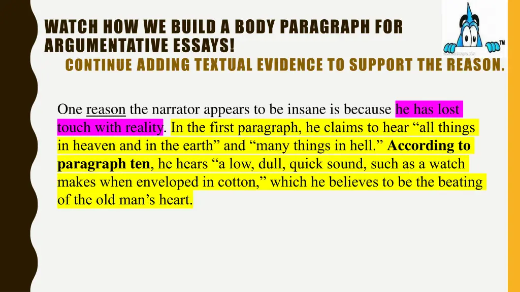 watch how we build a body paragraph 2
