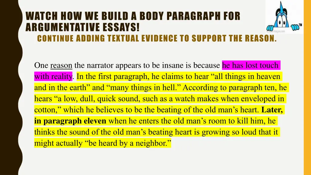 watch how we build a body paragraph 3