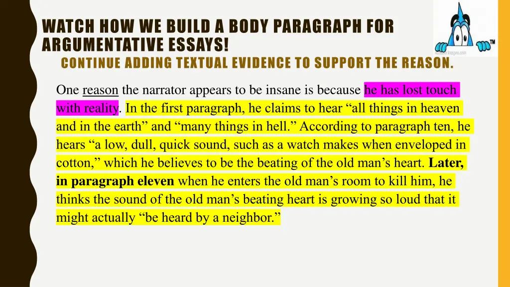 watch how we build a body paragraph 4