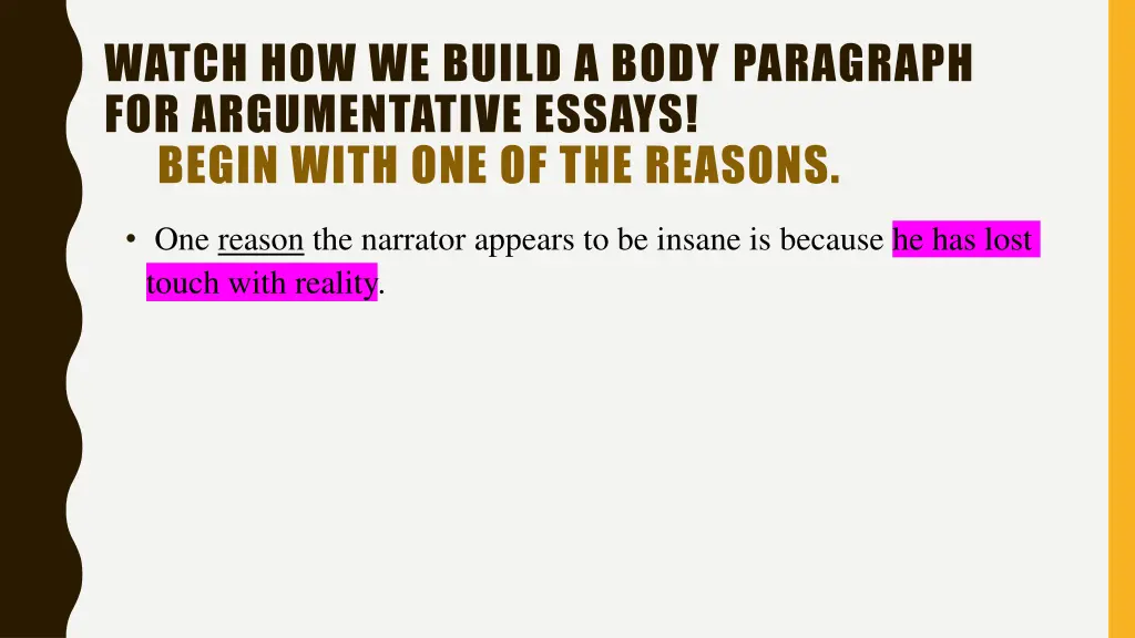 watch how we build a body paragraph