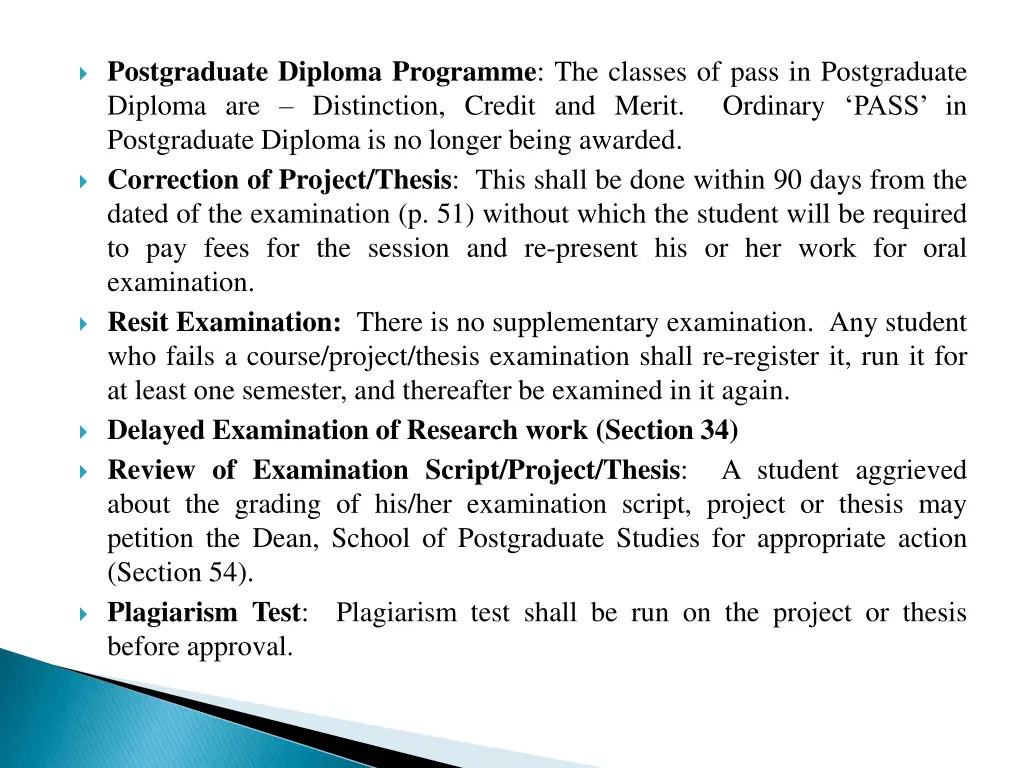 postgraduate diploma programme the classes