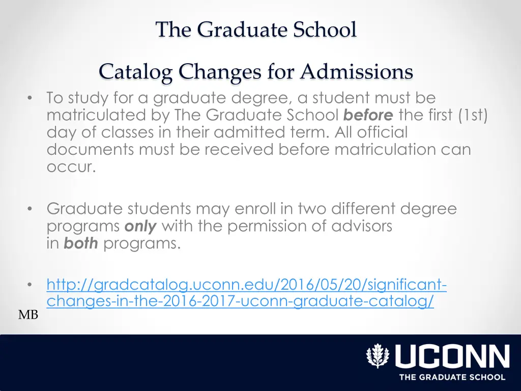 the graduate school