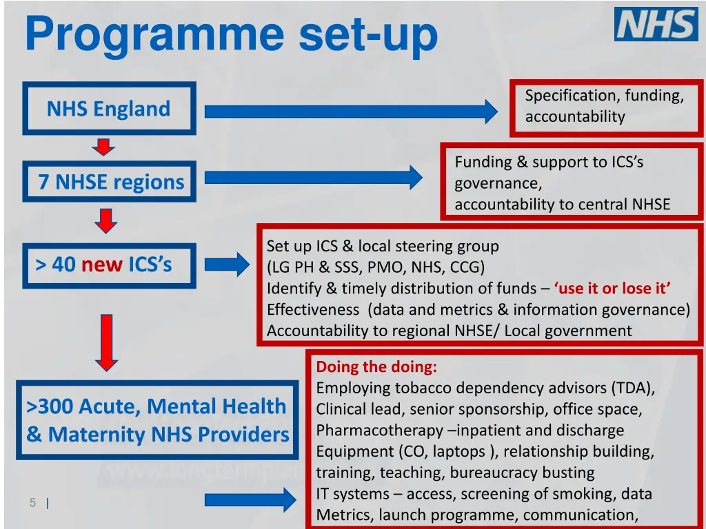 programme set up