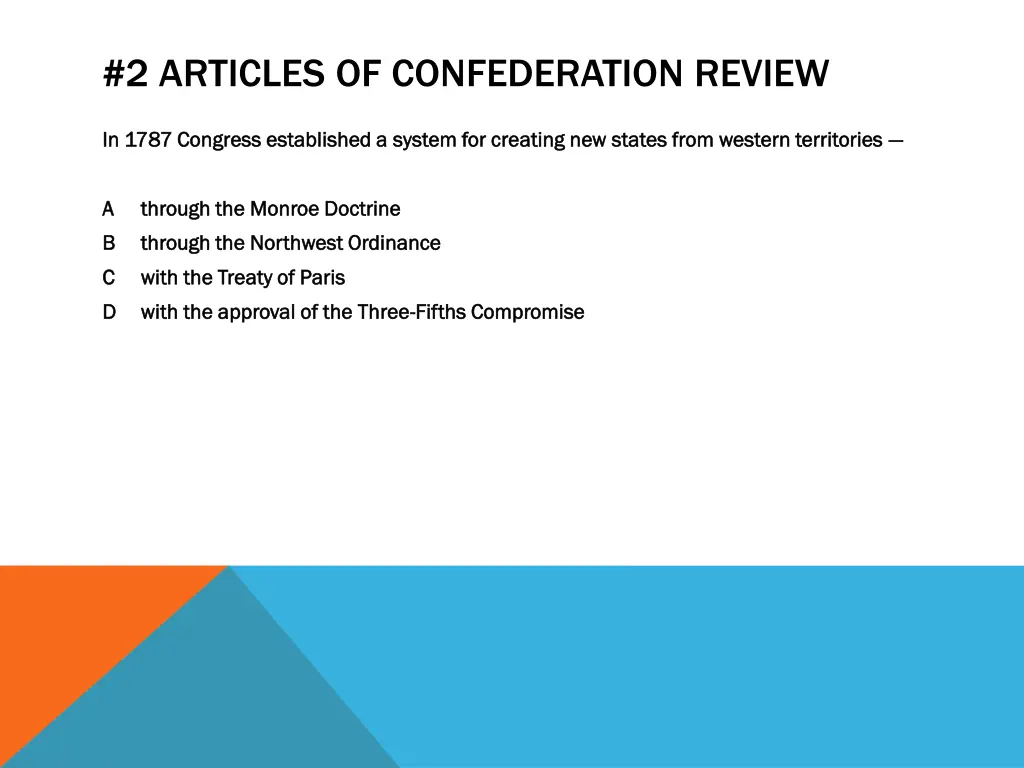 2 articles of confederation review