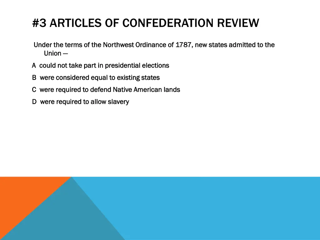 3 articles of confederation review