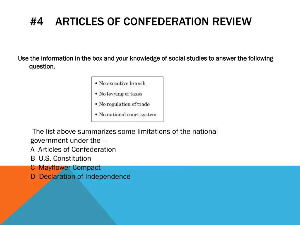 4 articles of confederation review
