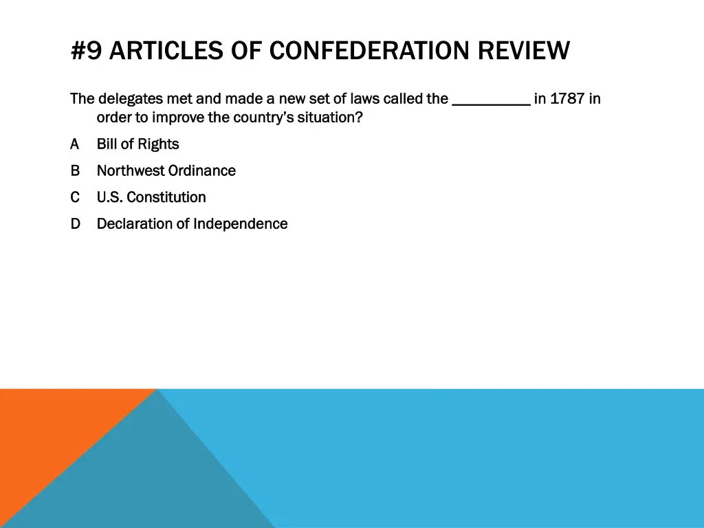 9 articles of confederation review