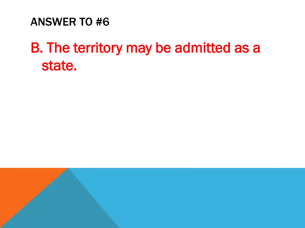 answer to 6