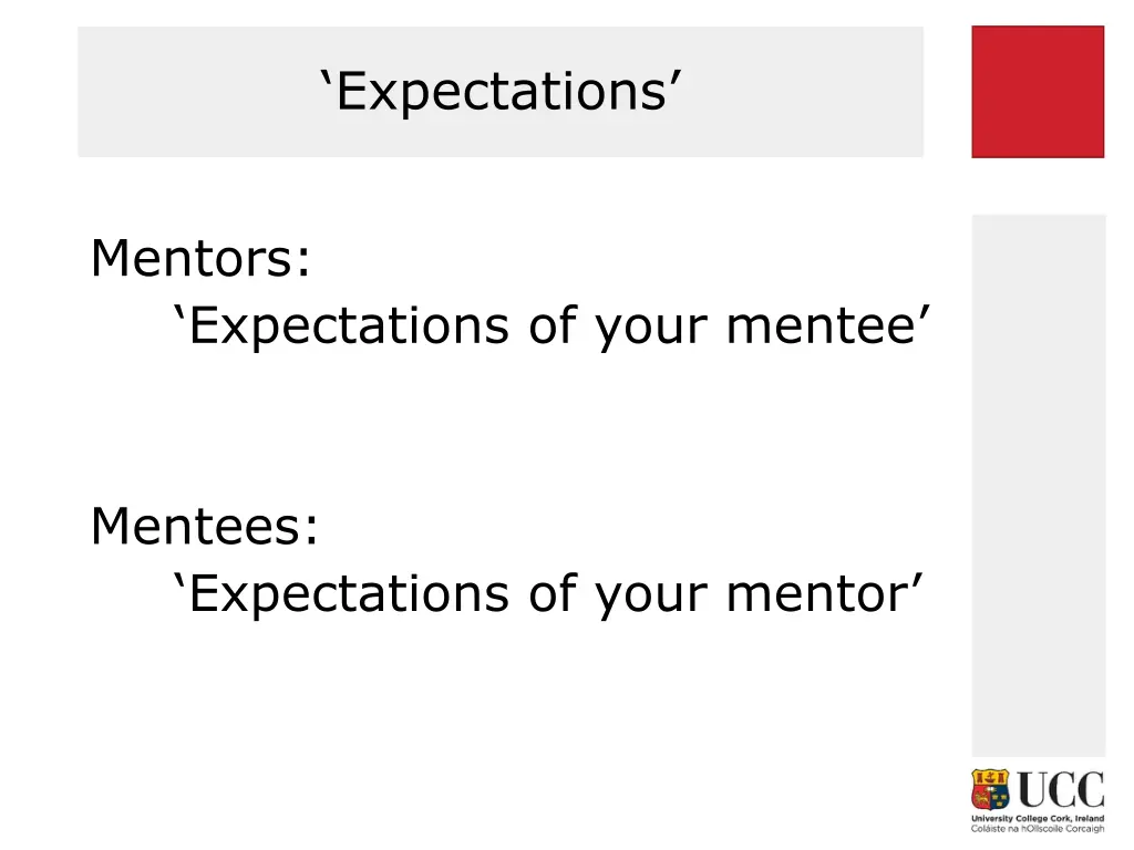 expectations