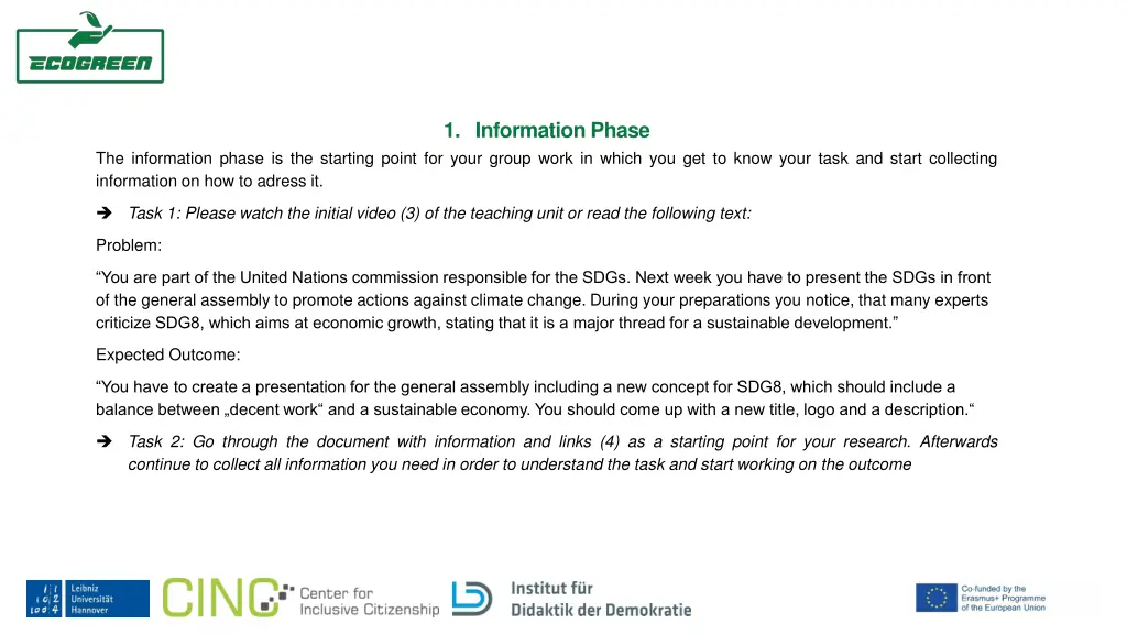 1 information phase