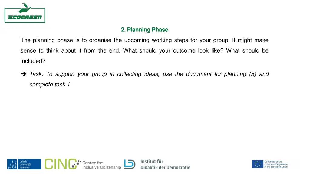 2 planning phase