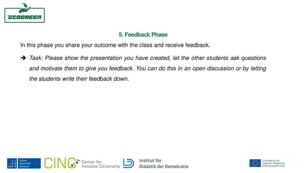 5 feedback phase