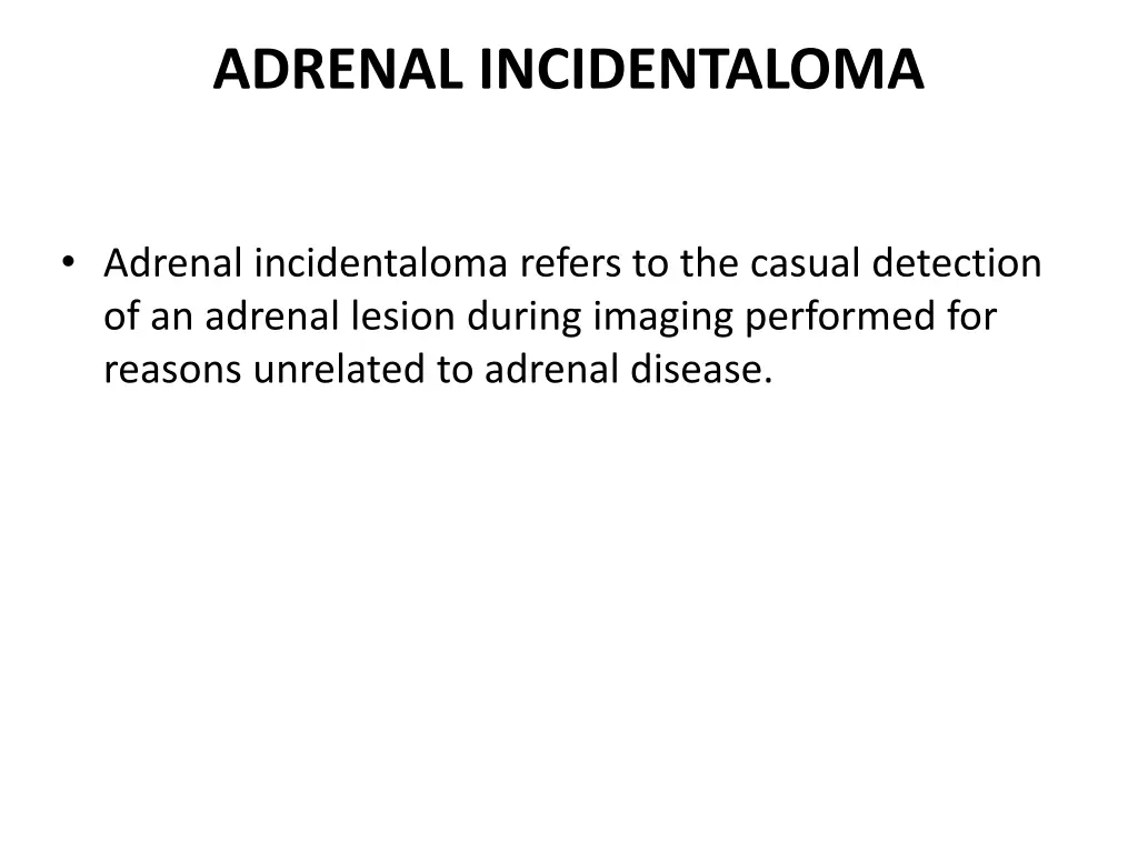 adrenal incidentaloma