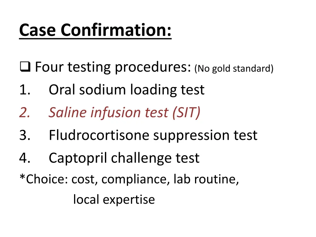 case confirmation
