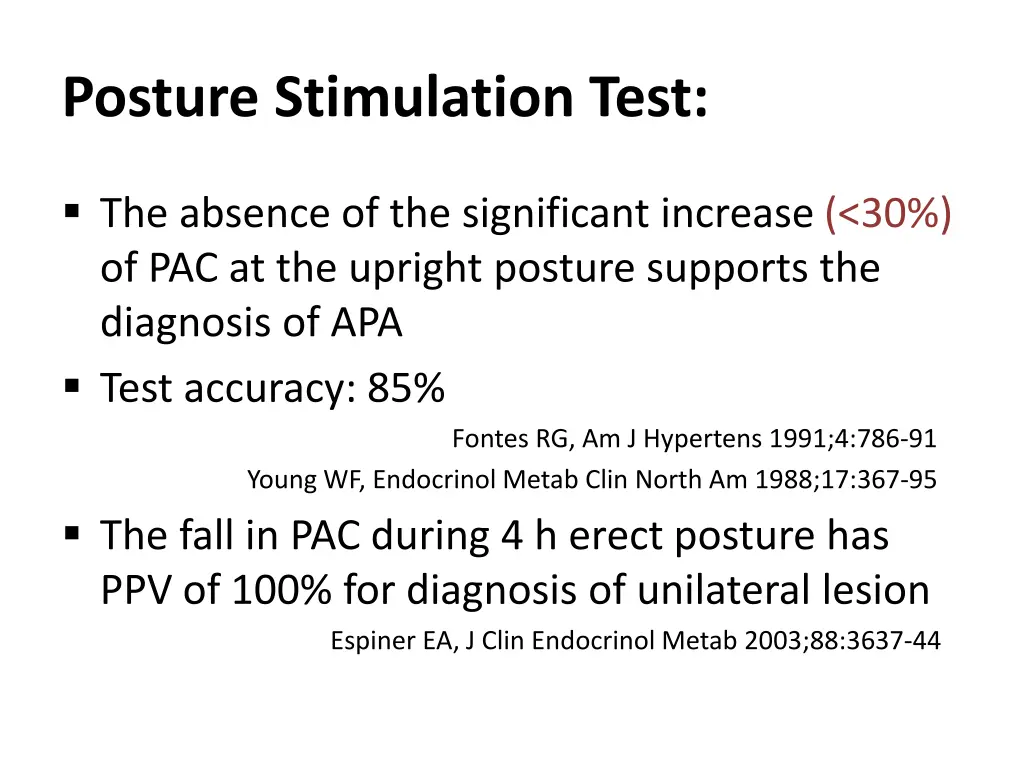 posture stimulation test
