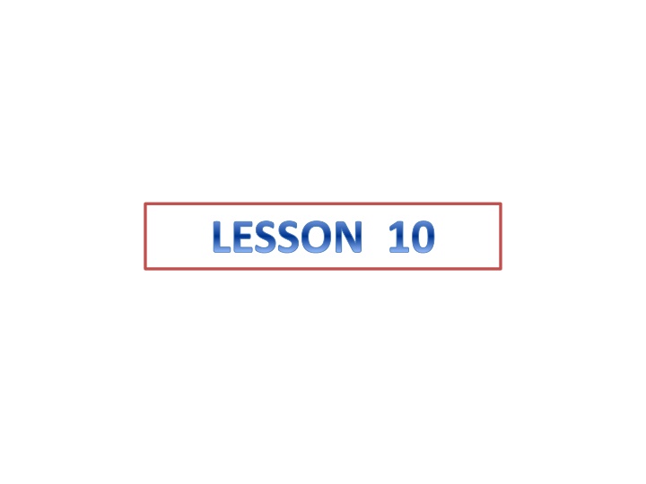 lesson 10