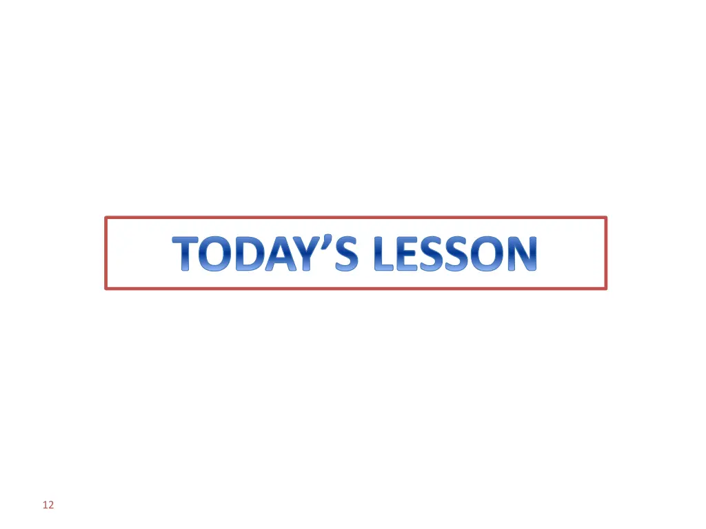 today s lesson