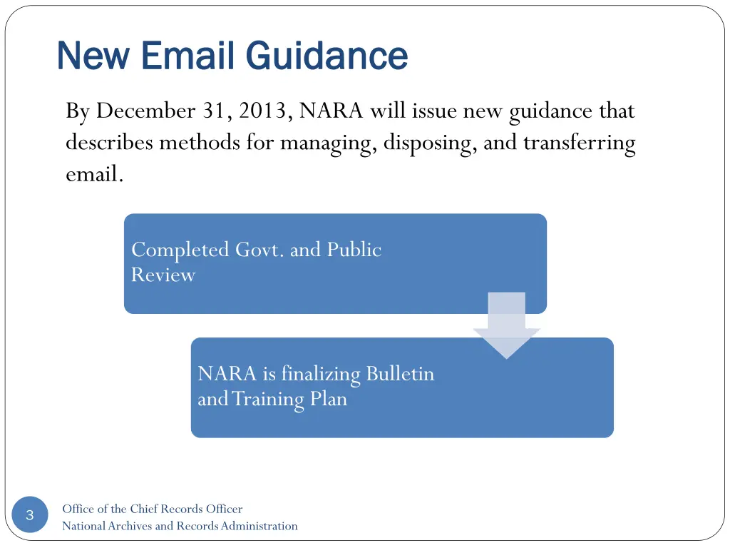 new email guidance new email guidance