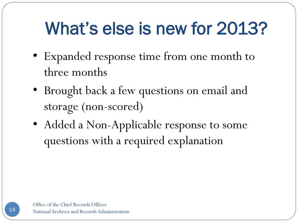 what s else is new for 2013 what s else